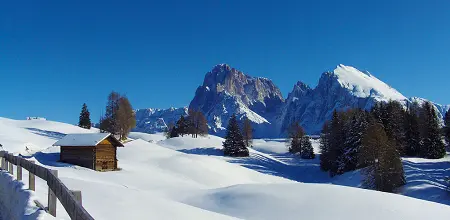 Winterwanderung von Pufels auf die Seiser Alm
