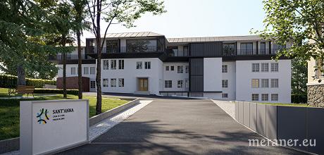 So wird die Privatklinik St. Anna in Meran künftig aussehen: Rundum erweitert, aufgestockt und mit neuen Möglichkeiten für Rehabilitation und Klinikaufenthalt.